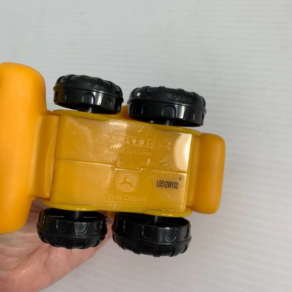 ERTL John Deere Barney Backhoe Yellow Plastic Vehicle 3" Toy - Picture 7 of 8